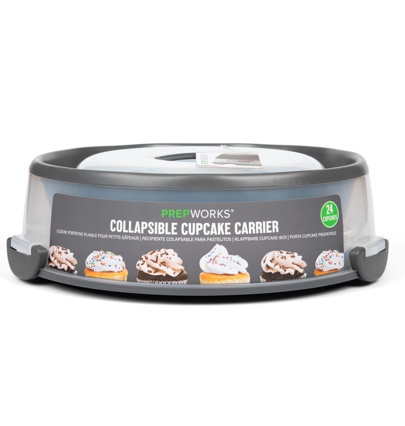 PrepWorks Collapsible Cupcake Carrier - 12-Cup Capacity, Foldable Design for Easy Storage and Transport of Cupcakes and Muffins - Image 3